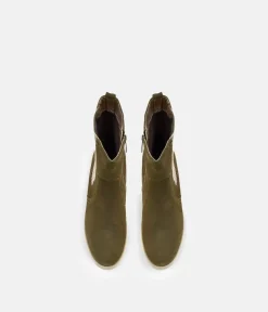 Tamaris Khaki Chelsea Style Ankle Boots