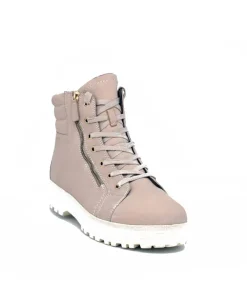 Tamaris Lace Up Ivory Ankle Bootie