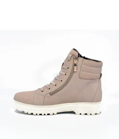 Tamaris Lace Up Ivory Ankle Bootie