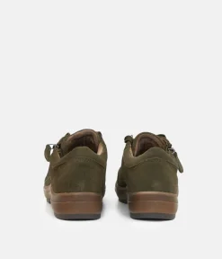 Tamaris Low Top Khaki Green Comfort Trainers