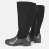 Tamaris Premium Black Suede/Leather Long Boots