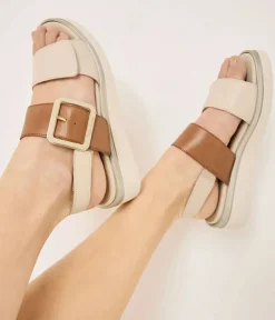 Tamaris Stylish Beige Combi Wedge Sandals