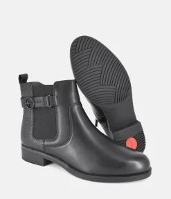 Tamaris Stylish Black Chelsea Style Ankle Boots