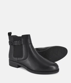 Tamaris Stylish Black Chelsea Style Ankle Boots