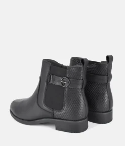 Tamaris Stylish Black Chelsea Style Ankle Boots