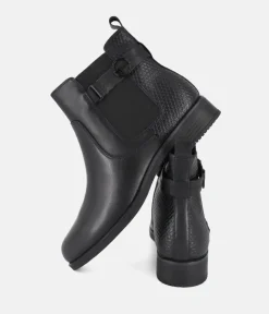 Tamaris Stylish Black Chelsea Style Ankle Boots