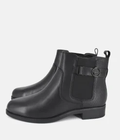 Tamaris Stylish Black Chelsea Style Ankle Boots