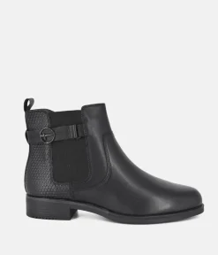 Tamaris Stylish Black Chelsea Style Ankle Boots