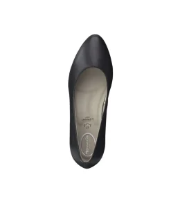 Tamaris Stylish Black Leather Block Heels