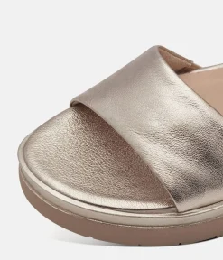 Tamaris Stylish Gold Wedge Sandals
