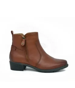 Tamaris Stylish Leather Cognac Ankle Boots