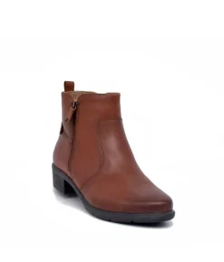 Tamaris Stylish Leather Cognac Ankle Boots