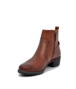 Tamaris Stylish Leather Cognac Ankle Boots