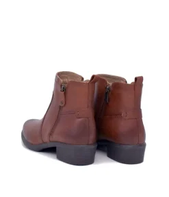 Tamaris Stylish Leather Cognac Ankle Boots