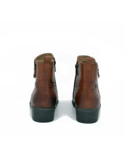 Tamaris Stylish Leather Cognac Ankle Boots