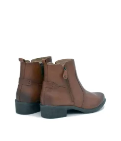 Tamaris Stylish Leather Cognac Ankle Boots