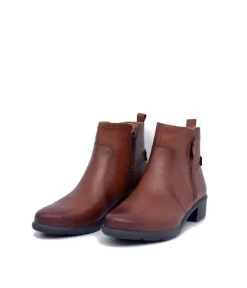 Tamaris Stylish Leather Cognac Ankle Boots
