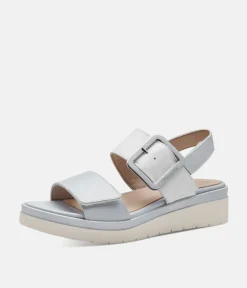 Tamaris Stylish Sky Blue Combi Wedge Sandals