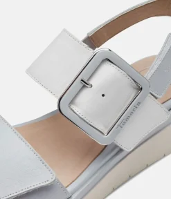 Tamaris Stylish Sky Blue Combi Wedge Sandals