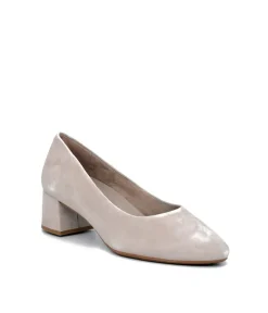 Tamaris Stylish Taupe Suede Block Heels