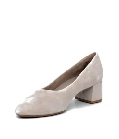 Tamaris Stylish Taupe Suede Block Heels