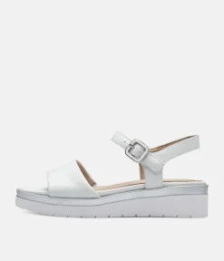 Tamaris Stylish White Combi Wedge Sandals