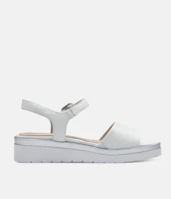 Tamaris Stylish White Combi Wedge Sandals