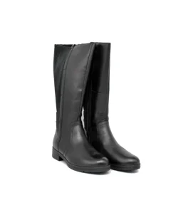 Tamaris Versatile Black Leather Knee High Boots