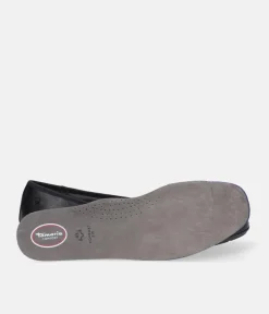 Tamaris Versatile Black Leather Ballet Flats