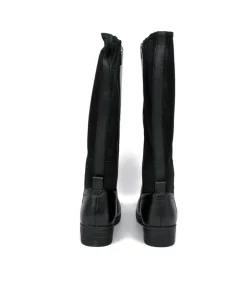Tamaris Versatile Black Leather Knee High Boots
