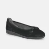 Tamaris Versatile Black Suede Round Toe Flats