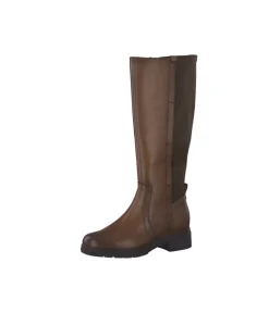 Tamaris Versatile Cognac Leather Knee High Boots