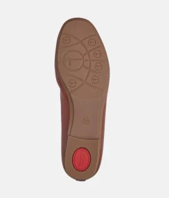Tamaris Versatile Cognac Leather Ballet Flats