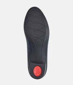 Tamaris Versatile Wide Fit Navy Leather Court Shoes