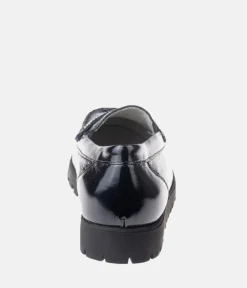 Trendy Black Patent Wide Fitting Loafers