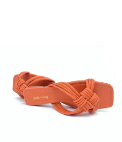 Trendy Braided Orange Flat Sandals