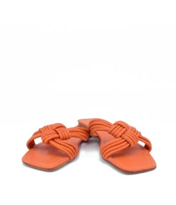 Trendy Braided Orange Flat Sandals
