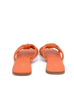 Trendy Braided Orange Flat Sandals