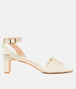 Versatile Beige Occasion Leather Sandals