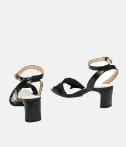 Versatile Black Occasion Leather Sandals