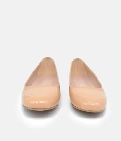 Versatile Round Toe Beige Ballet Flats