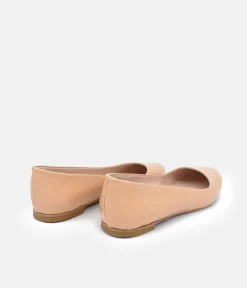 Versatile Round Toe Beige Ballet Flats