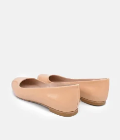 Versatile Round Toe Beige Ballet Flats