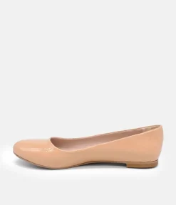 Versatile Round Toe Beige Ballet Flats