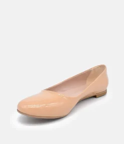 Versatile Round Toe Beige Ballet Flats