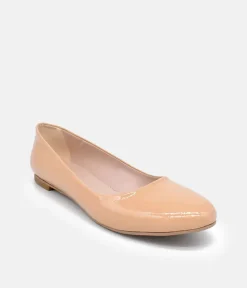 Versatile Round Toe Beige Ballet Flats