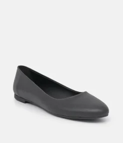 Versatile Round Toe Black Ballet Flats