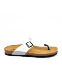 Versatile White Vinyl Thong Sandal