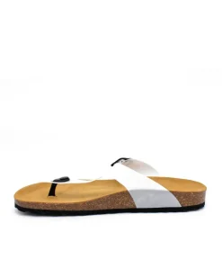 Versatile White Vinyl Thong Sandal