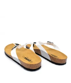 Versatile White Vinyl Thong Sandal